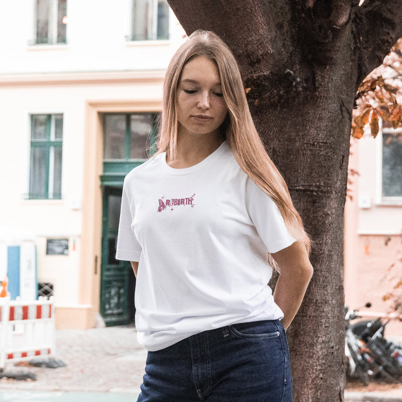 BUTTERFLY OVERSIZE TEE - WHITE