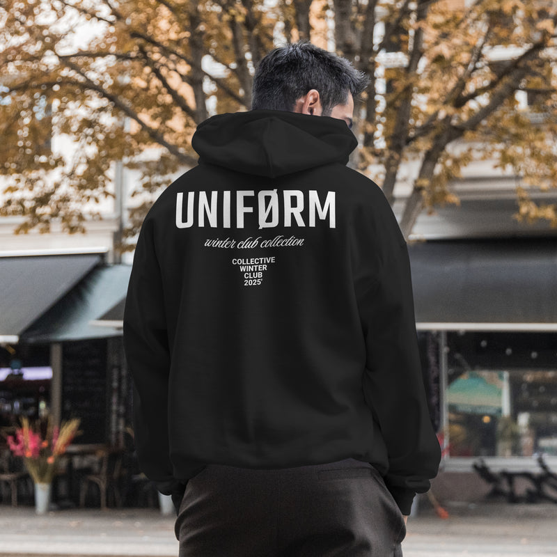 WINTER CLUB HOODIE MENS – BLACK